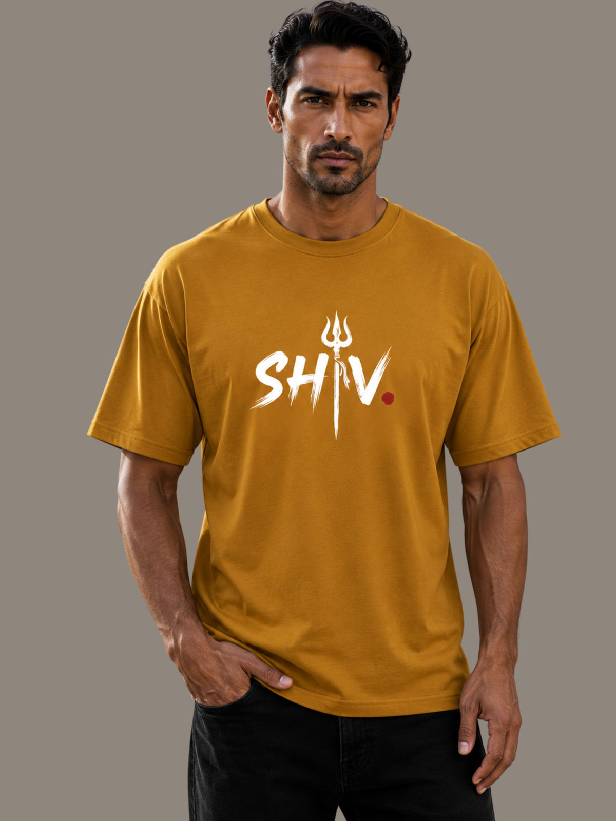 SHIV. Spiritual Graphic T-Shirt | Shiva Trishul Cotton Tee