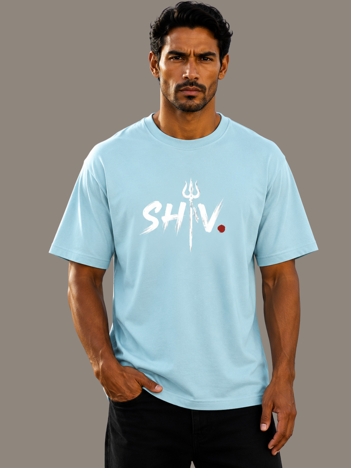 SHIV. Spiritual Graphic T-Shirt | Shiva Trishul Cotton Tee