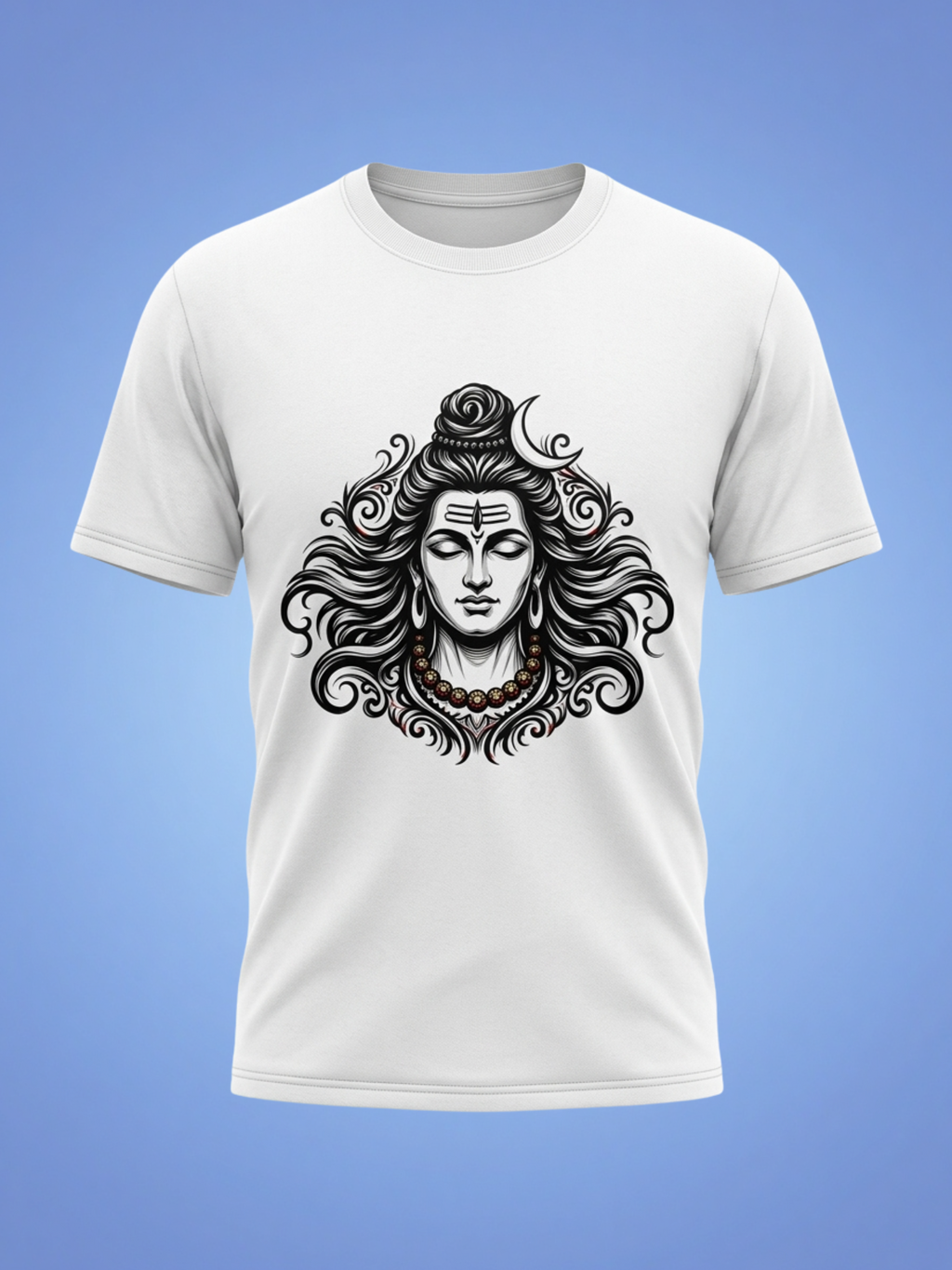 Mahadev Divine Face T-Shirt | Minimal Spiritual Graphic Tee