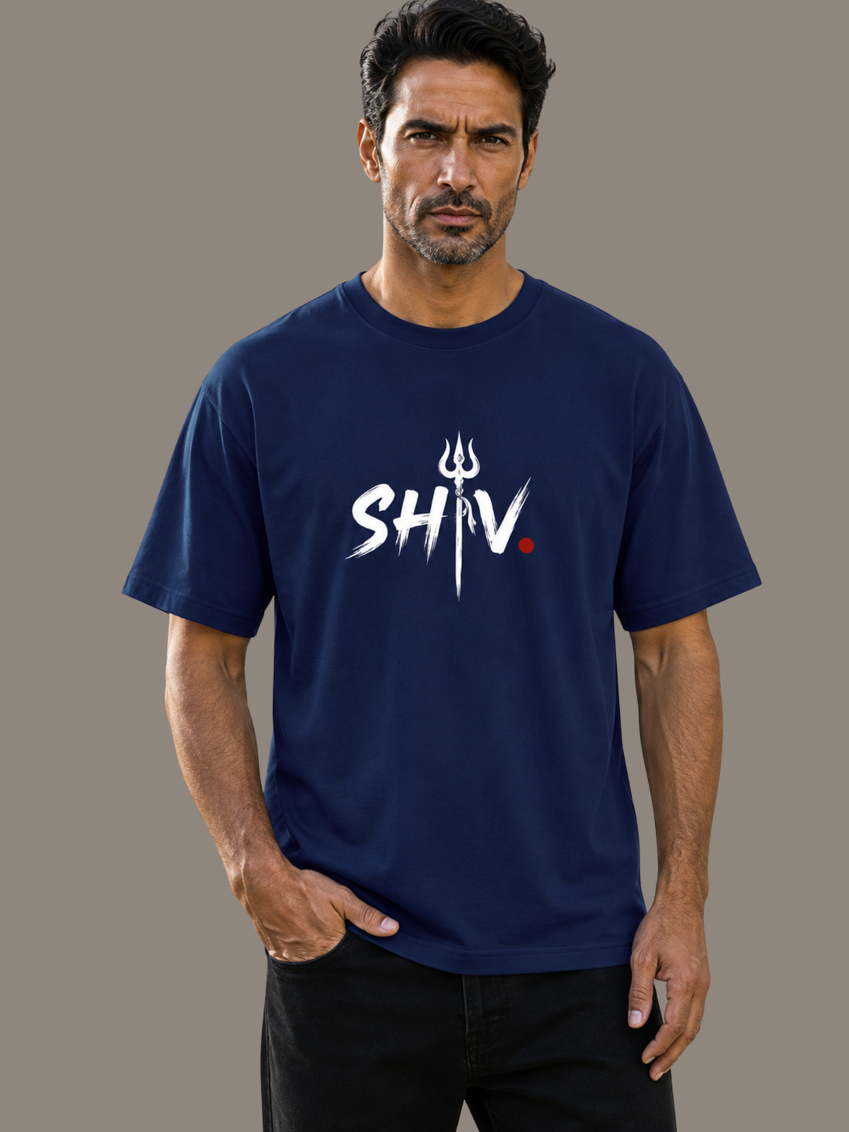 SHIV. Spiritual Graphic T-Shirt | Shiva Trishul Cotton Tee