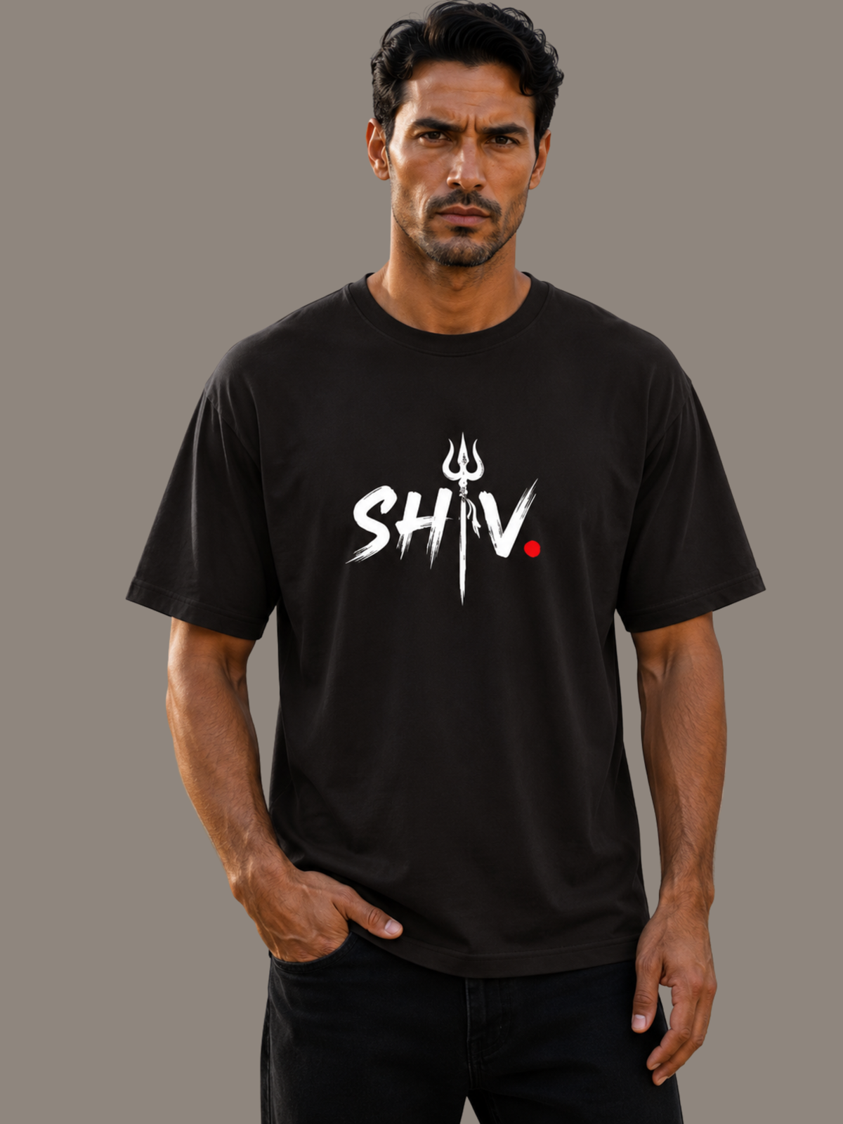SHIV. Spiritual Graphic T-Shirt | Shiva Trishul Cotton Tee