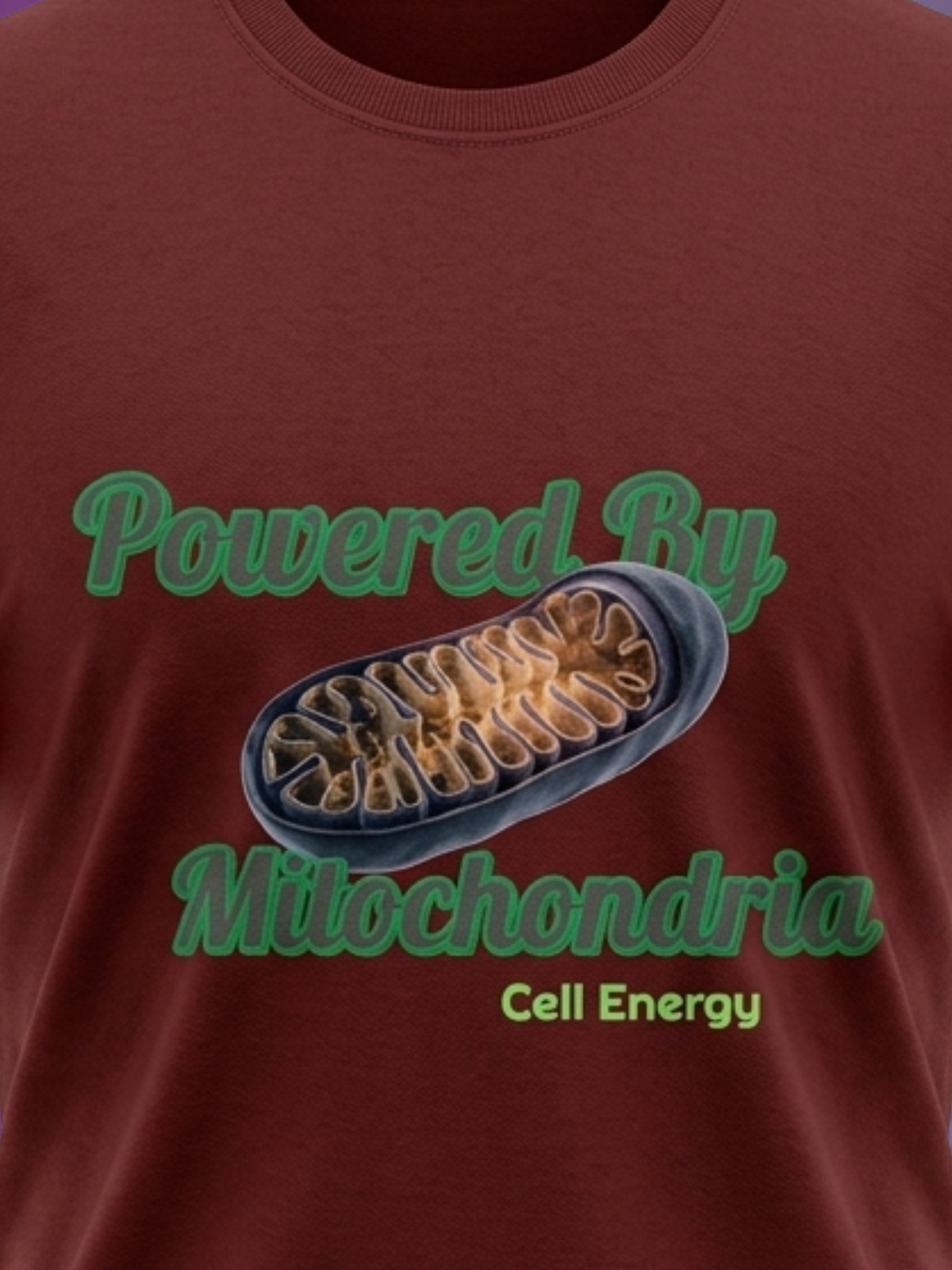 Powered by Mitochondria T-Shirt | Biology T-Shirt | Cotton T-Shirt